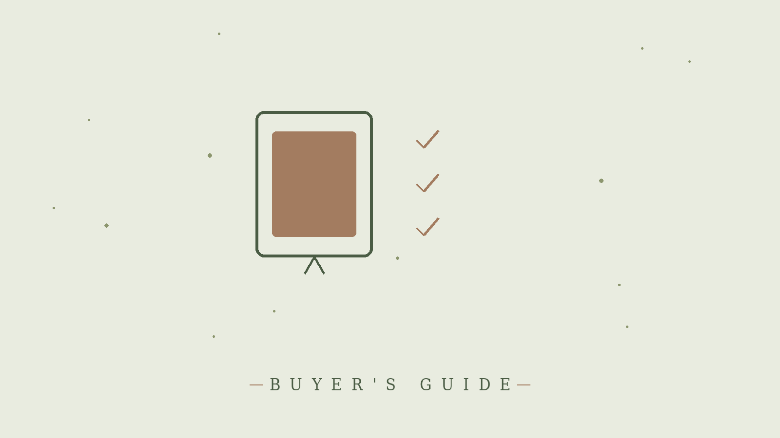 Minimalist line-art illustration of a photo frame with a checklist accent
