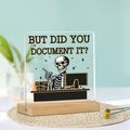 Behind every great school is a caring principal acrylic desk plaque with wooden stand