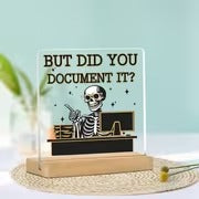 Behind every great school is a caring principal acrylic desk plaque with wooden stand