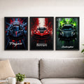 Pagani Hypercar Wall Art Frame | 300 DPI HD Automotive Print Frame