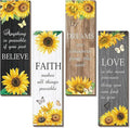 Sunflower Quote Wall Décor – Faith, Love & Dreams Inspirational Mdf Panels Turagstudio