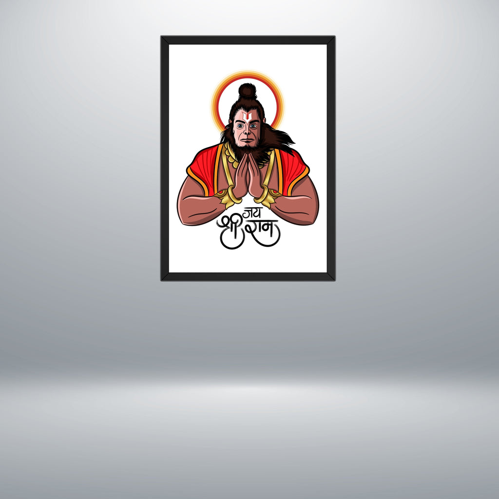 Lord Hanuman Wall Frame (9 x 13 Inch) – HD 300 DPI Print with Glass Acrylic Turagstudio