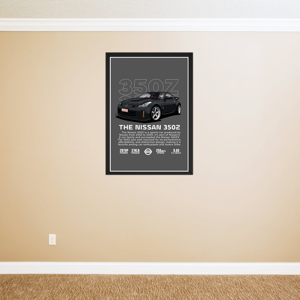 Nissan 350Z Framed Wall Art Poster Frame Turagstudio