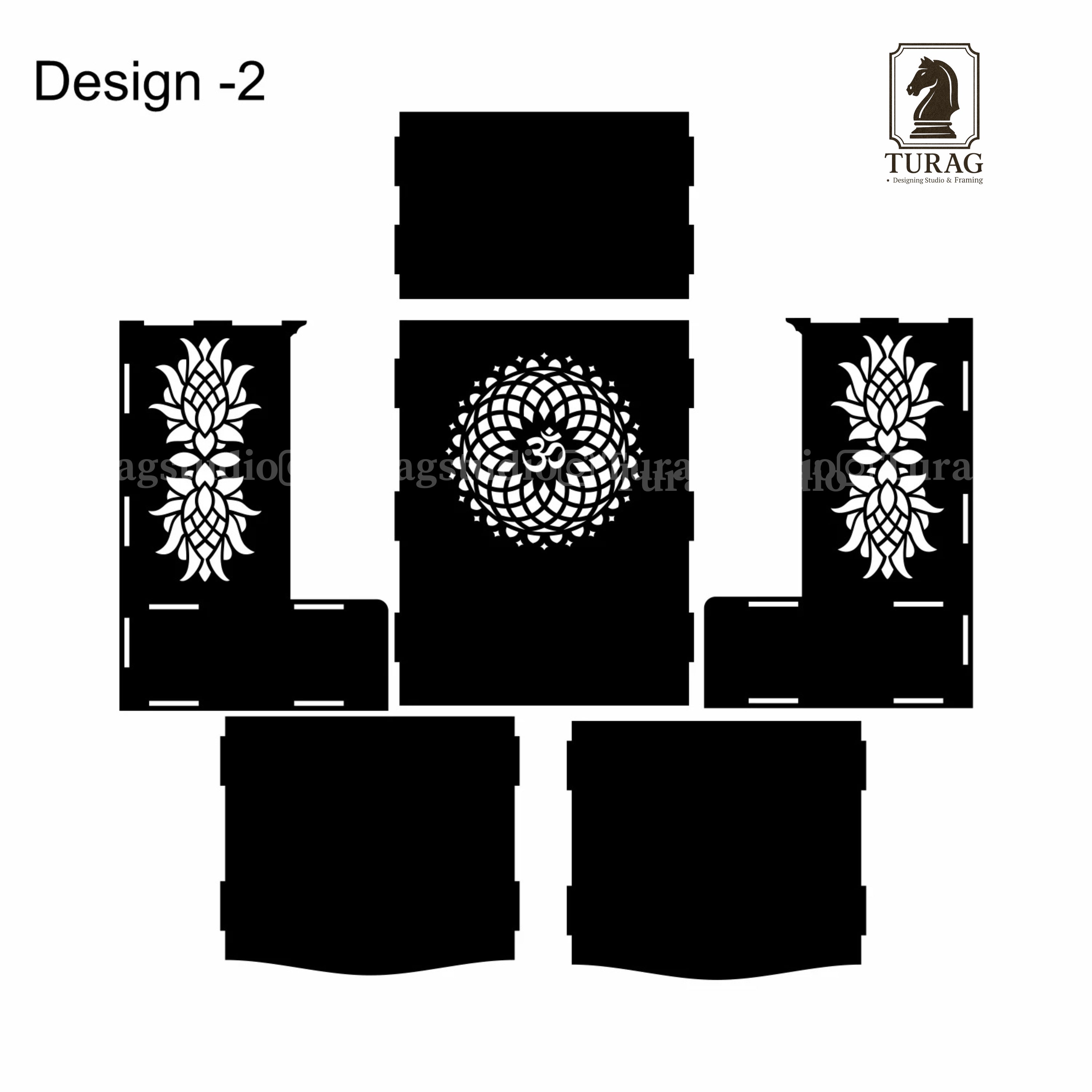 Temple File Bundle - 5 Design in Bundle Cdr, Svg, Dxf, Ai Turagstudio