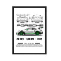 Porsche 911 GT3 RS Framed Wall Art (13×9 Inch) Turagstudio
