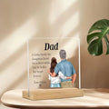 Bs amor Gift Father-Daughter Theme Acrylic Ornament Heartwarming Between Father and Daughter Gift for Dad, Suitable for Father's Day 5x4 inch