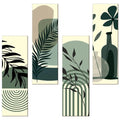Modern Botanical Wall Art Set of 4 Mdf Panel Turagstudio