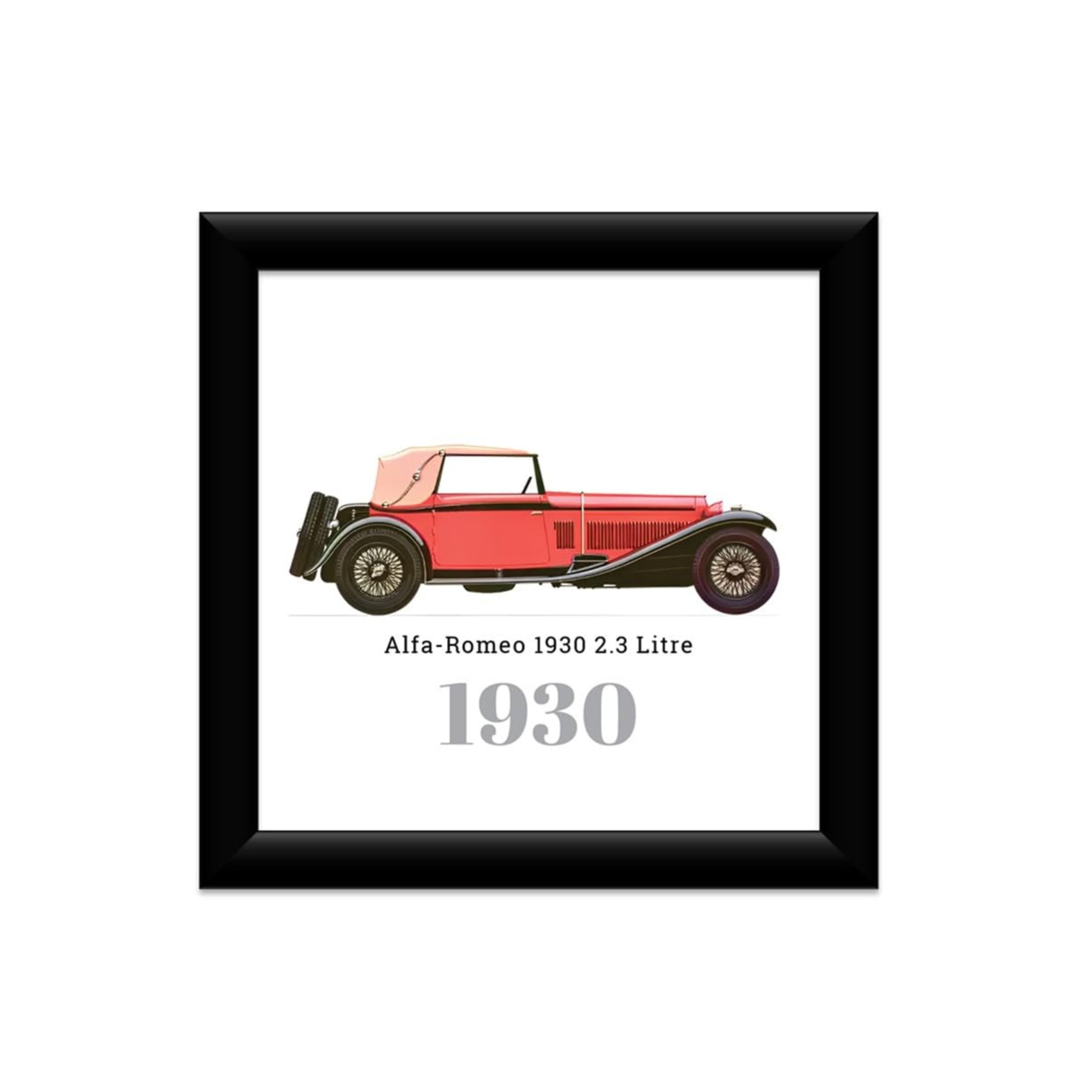 Vintage Car Painting Framed Wall Decor for Room Decoration Turagstudio