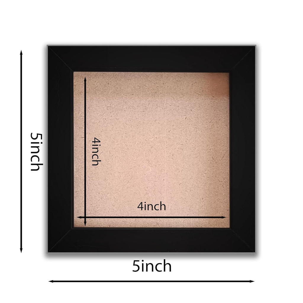 Set of 4 Black 4x4 Inch Mini Picture Frames