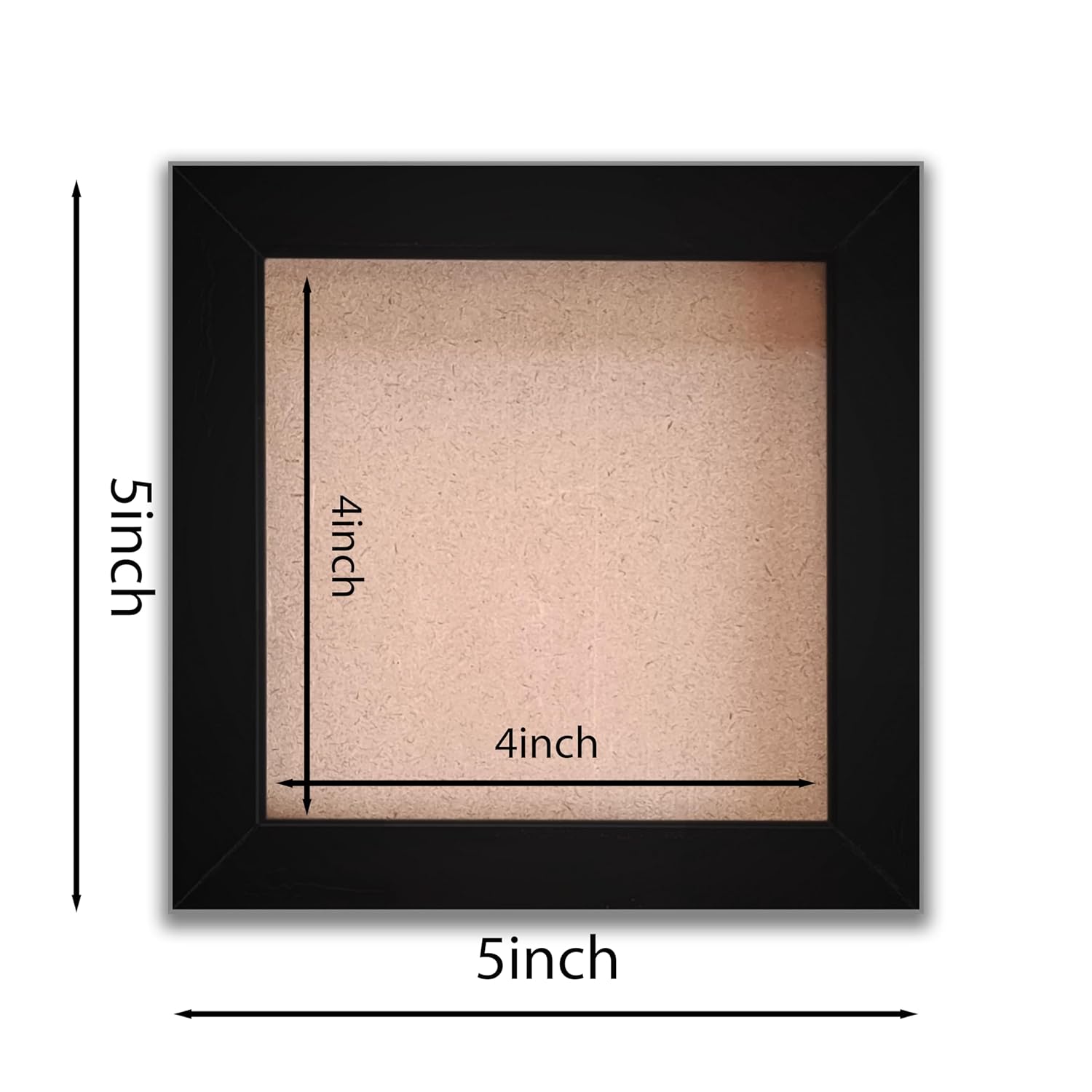 Set of 4 Black 4x4 Inch Mini Picture Frames