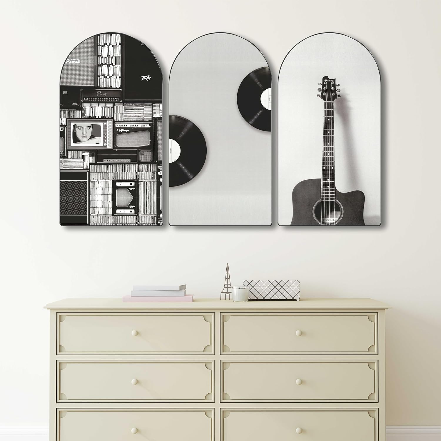 Musical Theme Wall Art 3 Panel Set Painting on MDF Turagstudio