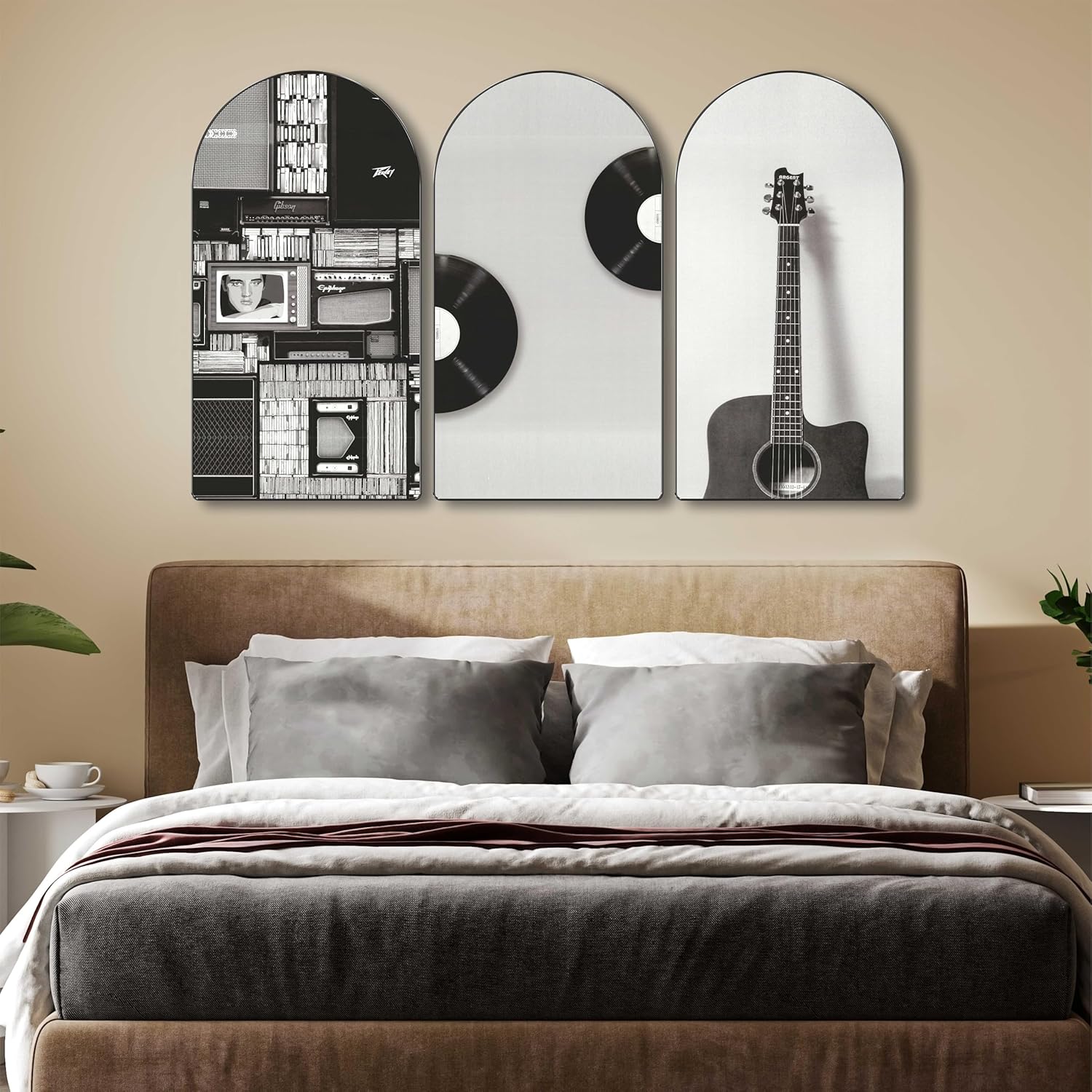 Musical Theme Wall Art 3 Panel Set Painting on MDF Turagstudio