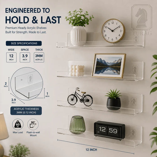 Acrylic Floating Wall Shelves