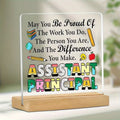 Assistant Principal Appreciation Acrylic Desk Plaque – School Staff Gift Decor - TuragStudio