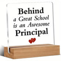 Behind a Great School Is an Awesome Principal – Appreciation Acrylic Plaque - TuragStudio