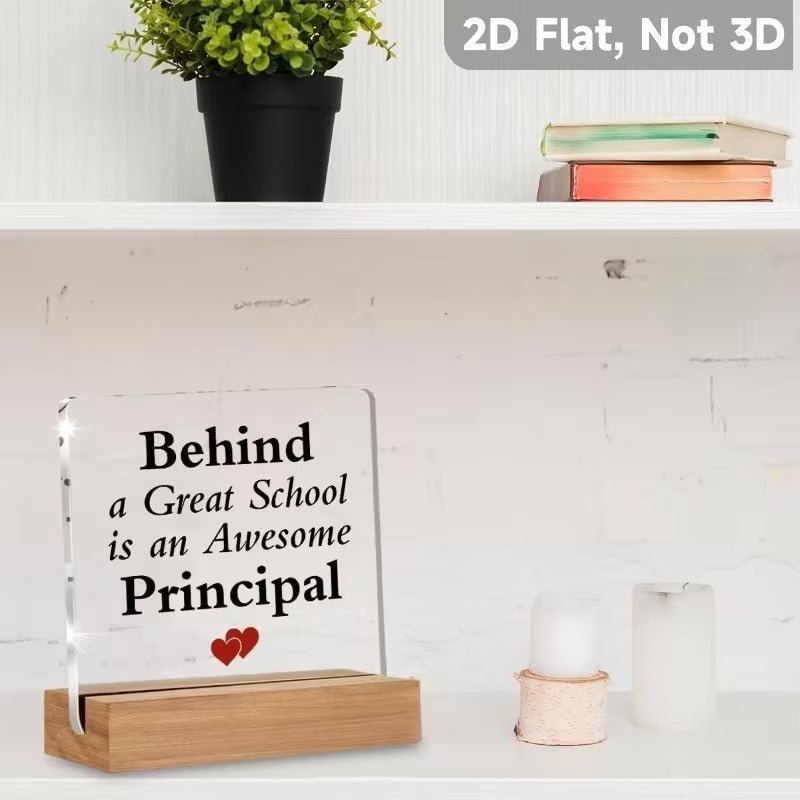 Behind a Great School Is an Awesome Principal – Appreciation Acrylic Plaque - TuragStudio