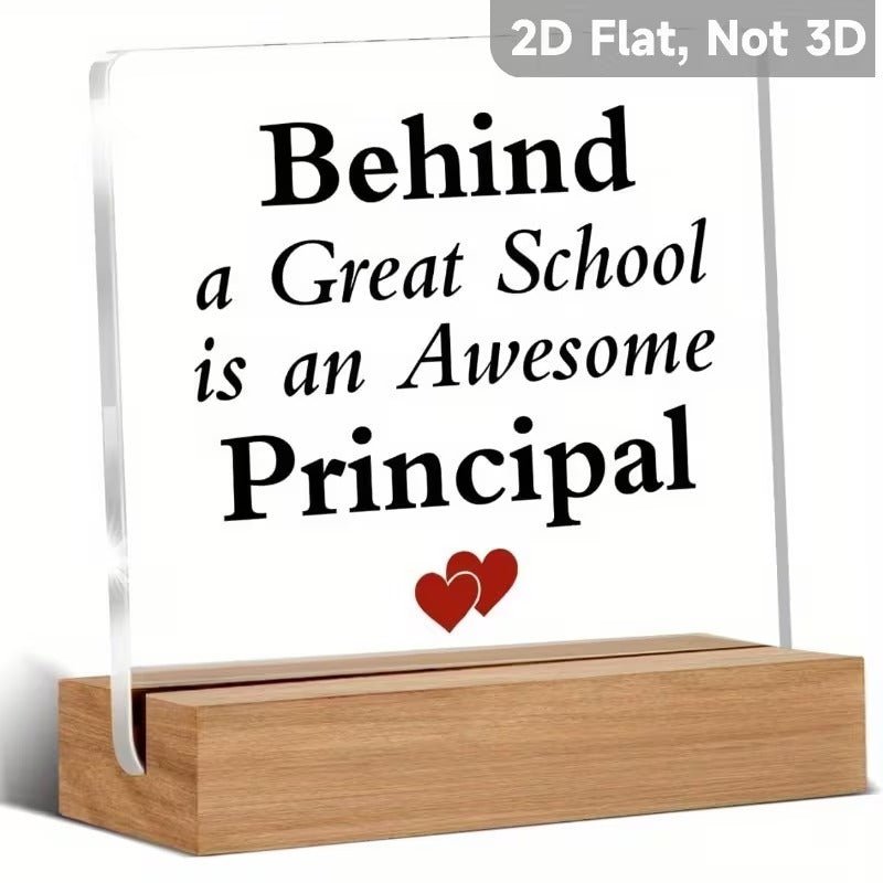 Behind a Great School Is an Awesome Principal – Appreciation Acrylic Plaque - TuragStudio