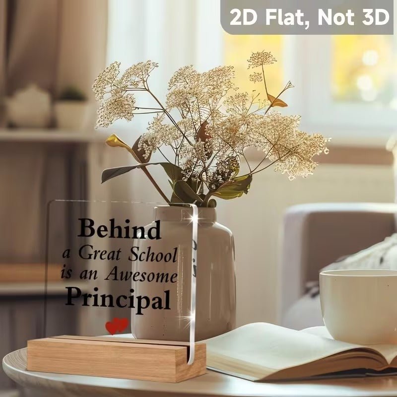 Behind a Great School Is an Awesome Principal – Appreciation Acrylic Plaque - TuragStudio