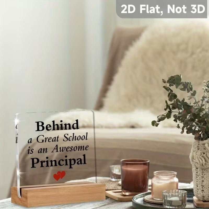 Behind a Great School Is an Awesome Principal – Appreciation Acrylic Plaque - TuragStudio