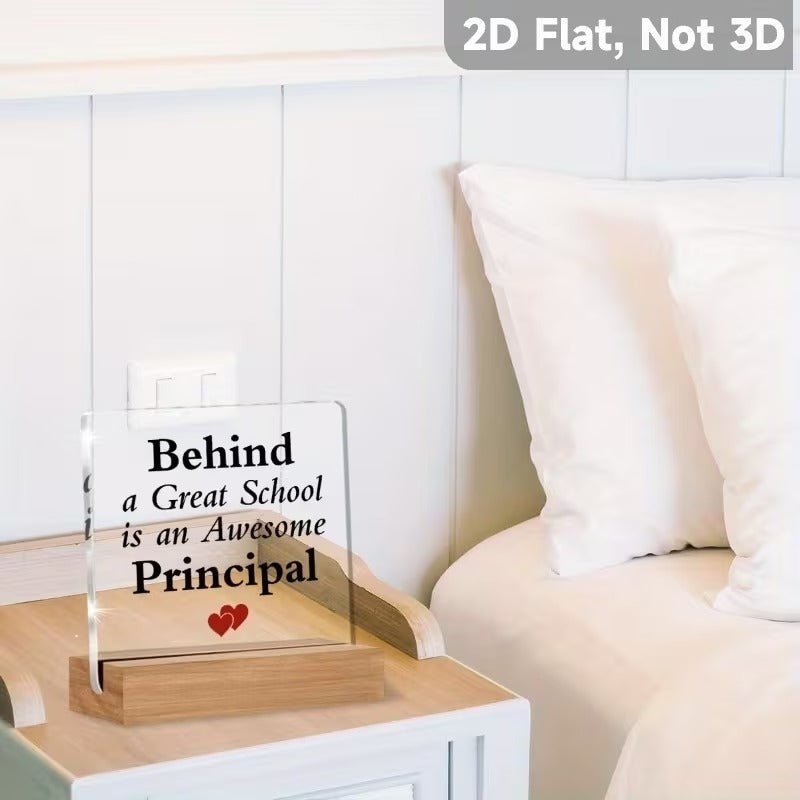 Behind a Great School Is an Awesome Principal – Appreciation Acrylic Plaque - TuragStudio