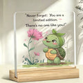 If No One Told You Today – Cartoon Turtle Motivational Acrylic Desk Plaque - TuragStudio