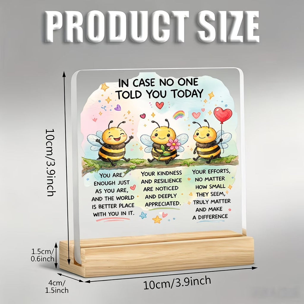 Motivational bee desk decor gift