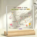 It's Okay If Your Progress Looks Like This – Motivational Journey Acrylic Sign - TuragStudio