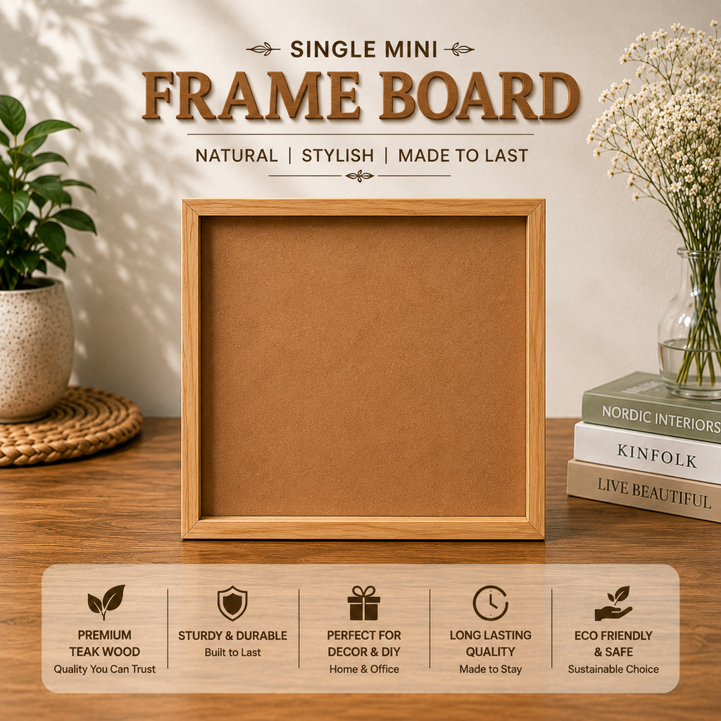 Teak Wood Resin Art Frame Board | DIY Resin, Photo & Craft Display Tray