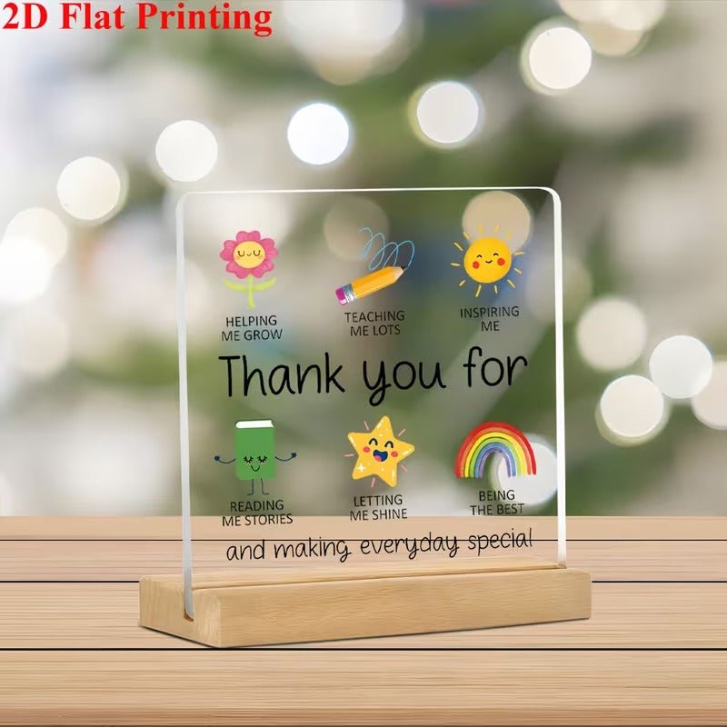 Thank You for Helping Me Grow – Teacher Appreciation Acrylic Plaque - TuragStudio