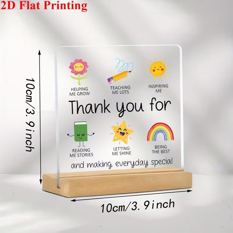 Thank You for Helping Me Grow – Teacher Appreciation Acrylic Plaque - TuragStudio