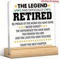 The Legend Has Officially Retired Acrylic Desk Plaque | Retirement Gift Decor - TuragStudio