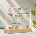 Things to Remember – Mental Health Reminder Acrylic Desk Sign - TuragStudio