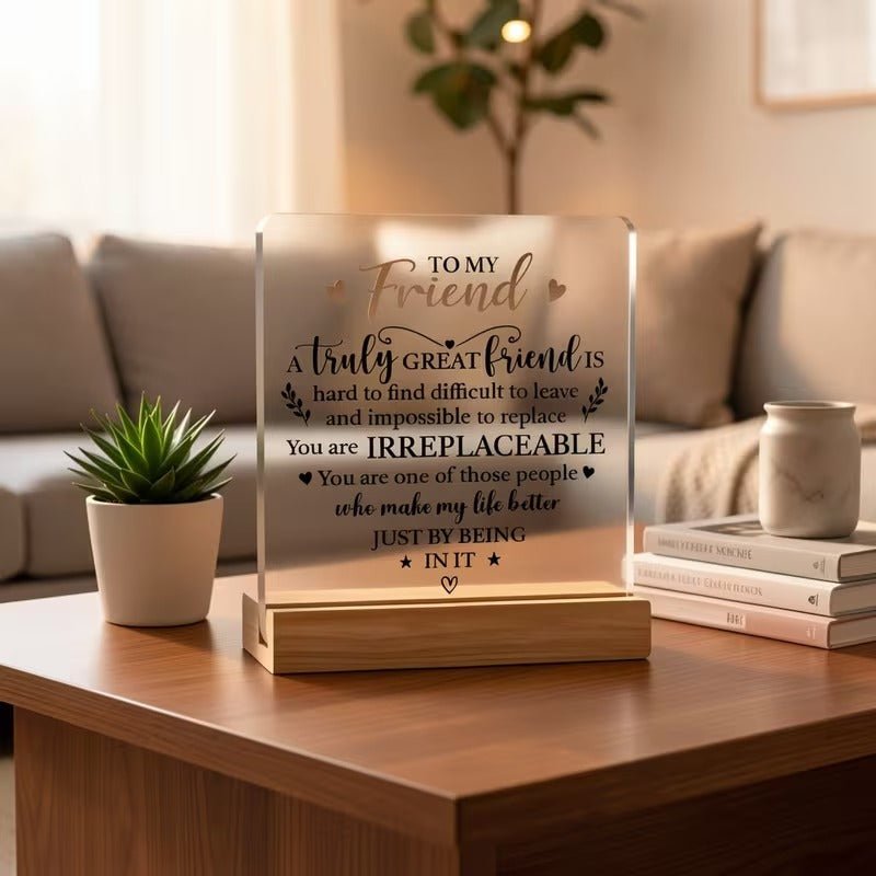 To My Friend – Truly Great Friend Acrylic Appreciation Plaque - TuragStudio