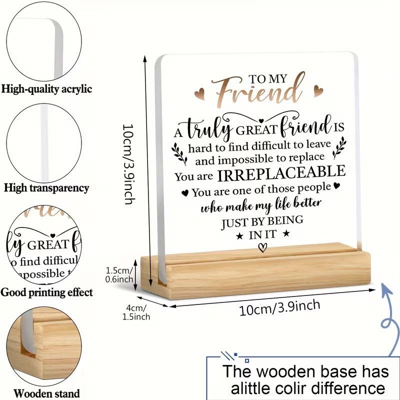 To My Friend – Truly Great Friend Acrylic Appreciation Plaque - TuragStudio
