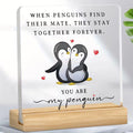 When Penguins Find Their Mate – Love Acrylic Plaque for Couples - TuragStudio